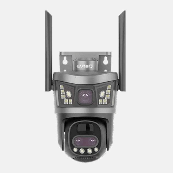4G Solar Camera 3MP Triple Lens 10x Zoom, Dual Solar Panel-V380Pro