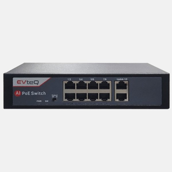 8 Port PoE Switch 2 Uplink Giga Ports