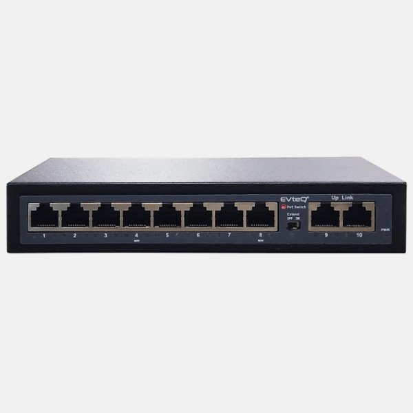 8 Port PoE Switch 2 Uplink Ports